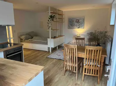 Ein Bett oder Betten in einem Zimmer der Unterkunft Chic und gemütlich