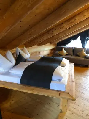 Ein Bett oder Betten in einem Zimmer der Unterkunft Seyberth´s Chalet