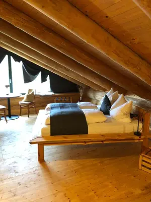 Ein Bett oder Betten in einem Zimmer der Unterkunft Seyberth´s Chalet