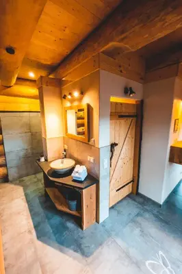 Ein Sitzbereich in der Unterkunft Seyberth´s Chalet