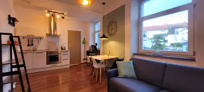 Küche/Küchenzeile in der Unterkunft Zigarrenhof Apartment in Citynähe inkl. Netflix