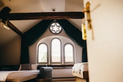 Ein Bett oder Betten in einem Zimmer der Unterkunft GUT & GASTLICH Stallmann-Hiestand