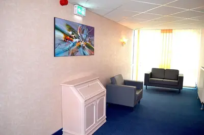 Ein Sitzbereich in der Unterkunft Weber Hotel Mannheim