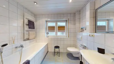 Ein Badezimmer in der Unterkunft Ferienhaus Hoffmann am Rheinbogen