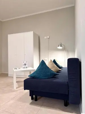 Ein Sitzbereich in der Unterkunft Neuwertiges Apartment mit schnellem WLAN, Glasfaser, Kostenlose Privatparkplatz auch für Transporter geeignet R23
