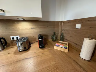 Küche/Küchenzeile in der Unterkunft Zentrales 2-Zi Apartment by Rabe - Historische Kirche, Smart-TV, Netflix