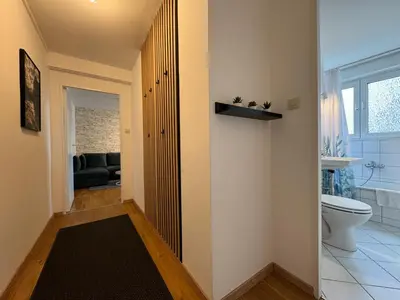 Ein Badezimmer in der Unterkunft Zentrales 2-Zi Apartment by Rabe - Historische Kirche, Smart-TV, Netflix