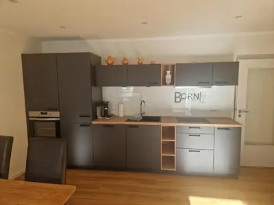 Küche/Küchenzeile in der Unterkunft Ferienwohnung im Weingut Krämerhof