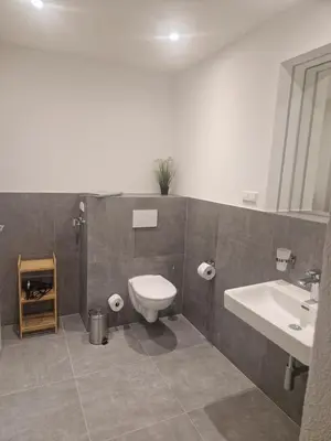 Ein Badezimmer in der Unterkunft Ferienwohnung im Weingut Krämerhof