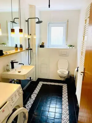Ein Badezimmer in der Unterkunft Sonniges Apartment in ruhiger und zentraler Lage