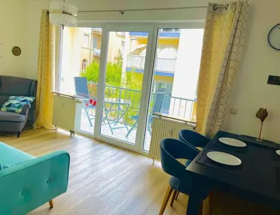Ein Sitzbereich in der Unterkunft Sonniges Apartment in ruhiger und zentraler Lage
