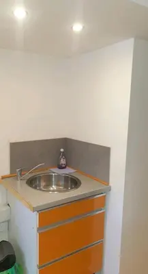 Küche/Küchenzeile in der Unterkunft APARTMENTS / WOHNUNG IN HAIBACH
