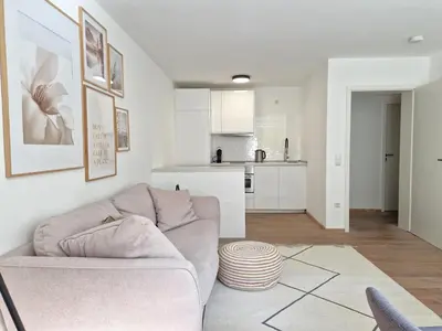 Küche/Küchenzeile in der Unterkunft Magnolia: Moderne, voll möblierte Wohnung