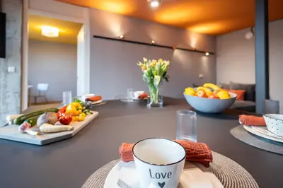 Essen in der Ferienwohnung oder in der Nähe
