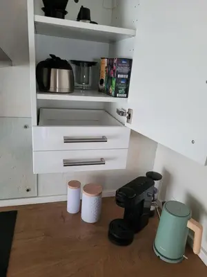 Küche/Küchenzeile in der Unterkunft Wohnung unterm Burghalder - Direkt am Waldrand