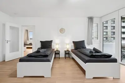 Ein Sitzbereich in der Unterkunft OH05 Apartment in Flughafennähe!