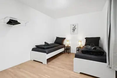 Ein Sitzbereich in der Unterkunft OH05 Apartment in Flughafennähe!