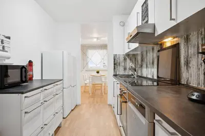 Küche/Küchenzeile in der Unterkunft OH05 Apartment in Flughafennähe!