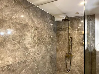 Ein Badezimmer in der Unterkunft Gemütlich & einzigartig: Altbauloft in Edenkoben