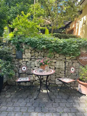 Ein Garten an der Unterkunft Ferienwohnung im Geyserhof