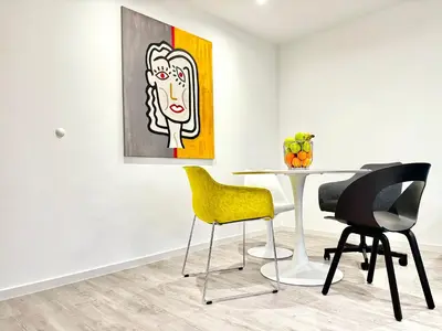Ein Sitzbereich in der Unterkunft Big-Barockstadtapartment Rastatt