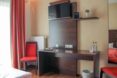 Ein Bett oder Betten in einem Zimmer der Unterkunft Hotel Auf der Bühn