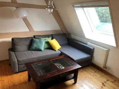 Ein Sitzbereich in der Unterkunft Ferienwohnung Zeitlos