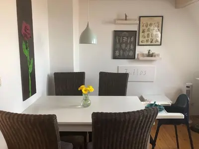 Ein Sitzbereich in der Unterkunft Ferienwohnung Zeitlos