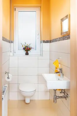 Ein Badezimmer in der Unterkunft Ferienhof Obertor Brennerei