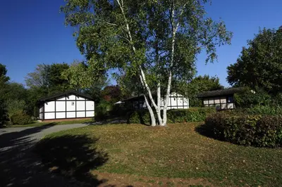 Ein Garten an der Unterkunft Ferienhaus Robinson Am Krappennest 92