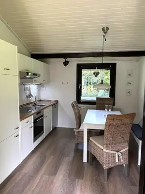Küche/Küchenzeile in der Unterkunft Ferienhaus Robinson Romantikpfad 161
