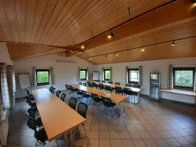 Der Geschäftsbereich oder Konferenzraum in der Unterkunft Ferienhaus Robinson Romantikpfad 162