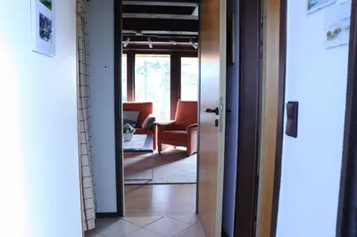 Ein Sitzbereich in der Unterkunft Ferienhaus Winnetou Am Fuchsbau 67