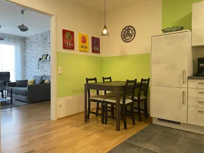 Küche/Küchenzeile in der Unterkunft Schönes 2 Zimmer Apartment zentral gelegen