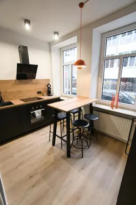 Küche/Küchenzeile in der Unterkunft Goethe-Suites: Premium 4 Person Worms city centre Appartment
