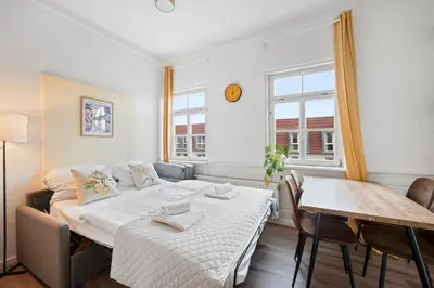 Ein Sitzbereich in der Unterkunft BackHome - SUITE L - Parkhaus - Fantastische Schlosslage - SmartTV - Waschmaschine - Netflix - 50qm - 24h Checkin- Apartment 3