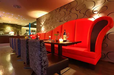 Ein Sitzbereich in der Unterkunft Mille Stelle Hotel