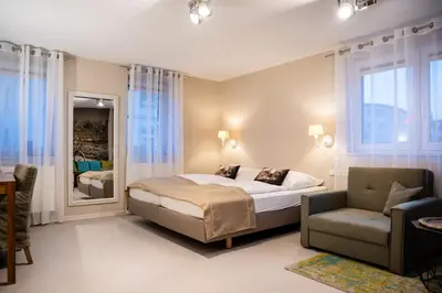 Ein Bett oder Betten in einem Zimmer der Unterkunft Landgasthof Zum Goldenen Anker