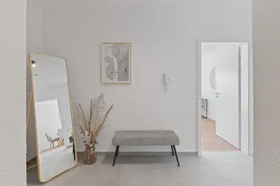 Grundriss der Unterkunft Roomfall Apartment am Kurpark mit TG & Wifi & Balkon