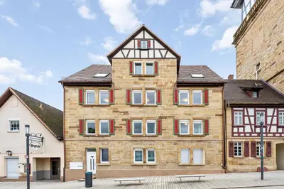 Das Gebäude in dem sich die Ferienwohnung befindet