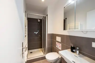 Ein Badezimmer in der Unterkunft HA01 Großes Apartment am Hafen!