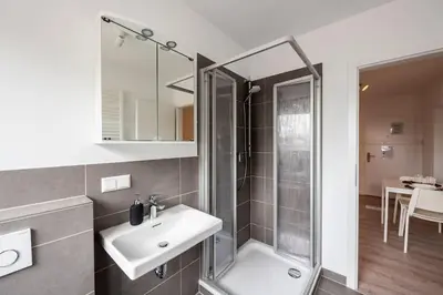 Ein Badezimmer in der Unterkunft HA01 Großes Apartment am Hafen!