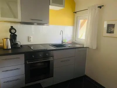 Küche/Küchenzeile in der Unterkunft Monteurwohnung Ferienwohnung