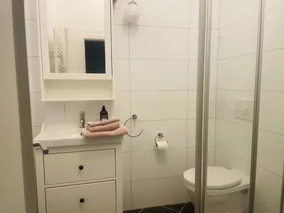Ein Badezimmer in der Unterkunft Monteurwohnung Ferienwohnung