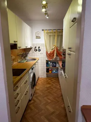 Küche/Küchenzeile in der Unterkunft KRAICHGAU # 3-ZKB mit Balkon im EG, Monteurzimmer