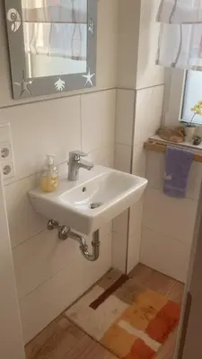 Ein Badezimmer in der Unterkunft Ferienwohnung Christel