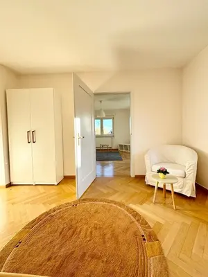 Ein Bett oder Betten in einem Zimmer der Unterkunft Komforthaus Gartenfreude