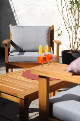 Ein Sitzbereich in der Unterkunft Deluxe-Apartment Altstadt