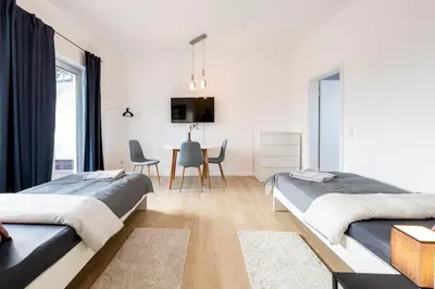 Ein Bett oder Betten in einem Zimmer der Unterkunft SU02 Work & Stay in Groß-Gerau!