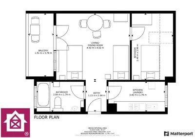 Grundriss der Unterkunft SU02 Work & Stay in Groß-Gerau!